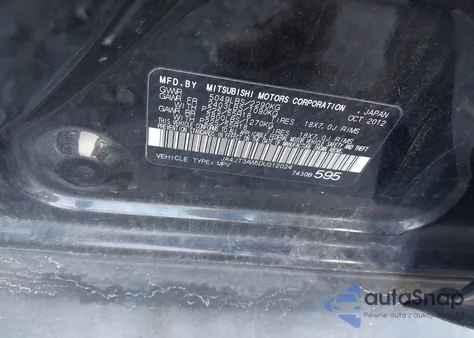 2013 Mitsubishi Outlander Se z USA, uszkodzony, nr VIN JA4JT3AW5DU012024